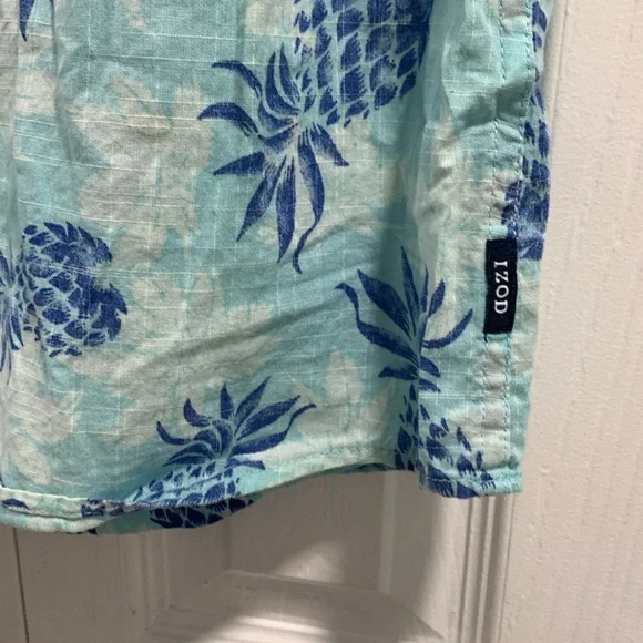 IZOD Saltwater Relaxed Classic Blue Pineapple Button Down - Picture 6 of 10